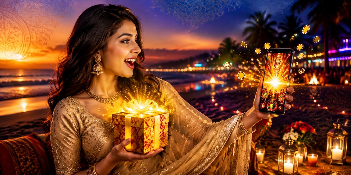 কক্সবাজারে শাড়ি পরা একজন নারী মোবাইলে ক্যাসিনো গেম উপভোগ করছেন